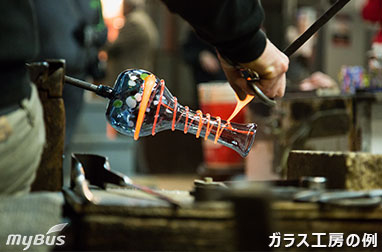 ベネチアングラスの故郷ムラーノ島伝統的なガラス工房