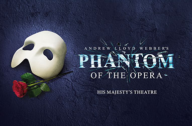 「オペラ座の怪人」ミュージカルと2コースディナーセット（ドリンク1杯付き）