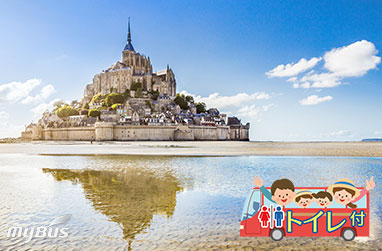 モンサンミッシェルとオンフルール1日ツアー | トイレ完備バスで安心！日本語ガイド付き・ランチ付きプランなどあり